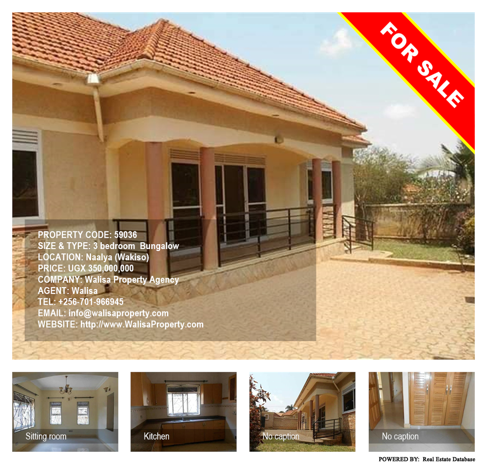 3 bedroom Bungalow  for sale in Naalya Wakiso Uganda, code: 59036