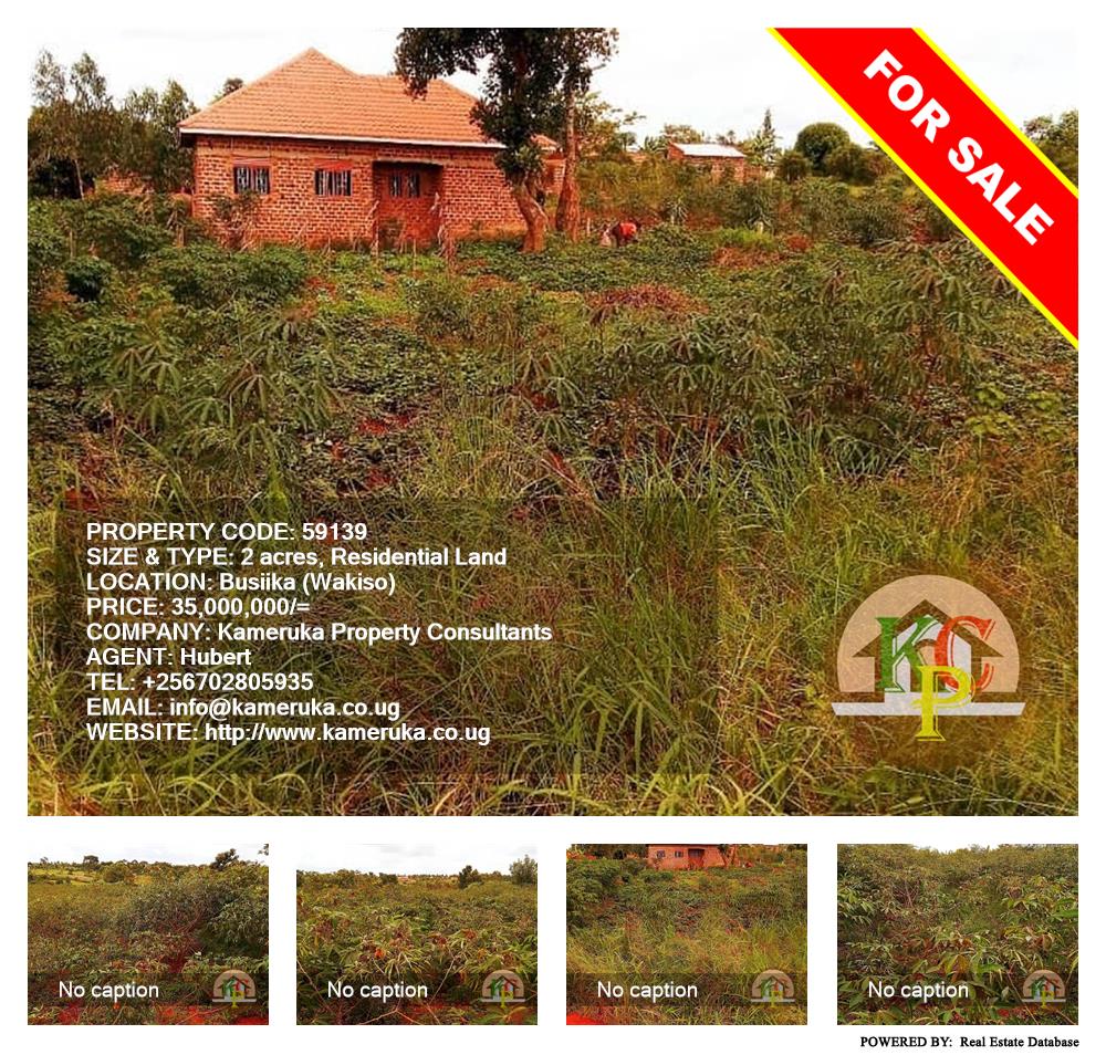 Residential Land  for sale in Busiika Wakiso Uganda, code: 59139
