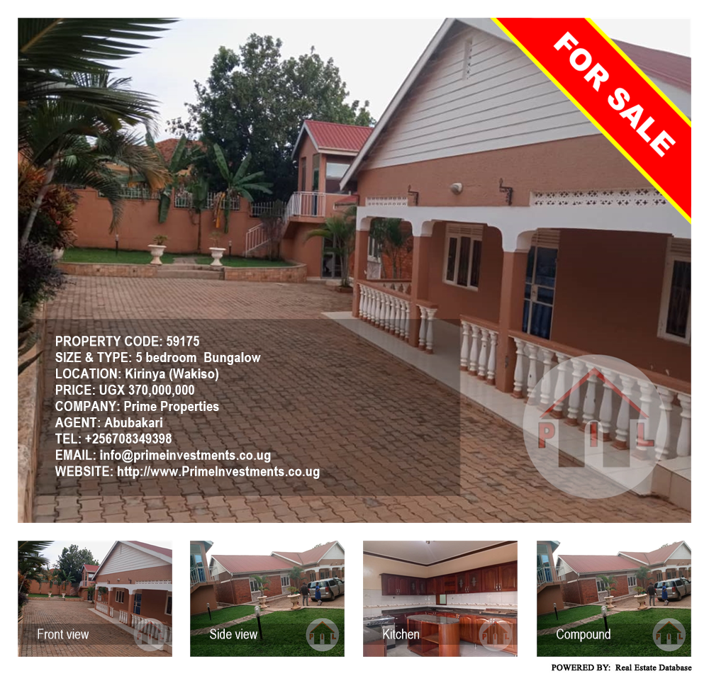 5 bedroom Bungalow  for sale in Kirinya Wakiso Uganda, code: 59175