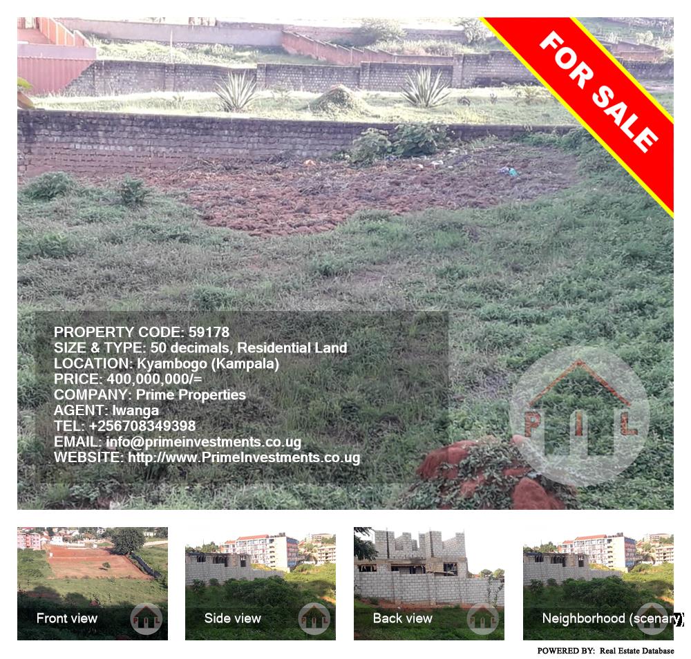Residential Land  for sale in Kyambogo Kampala Uganda, code: 59178