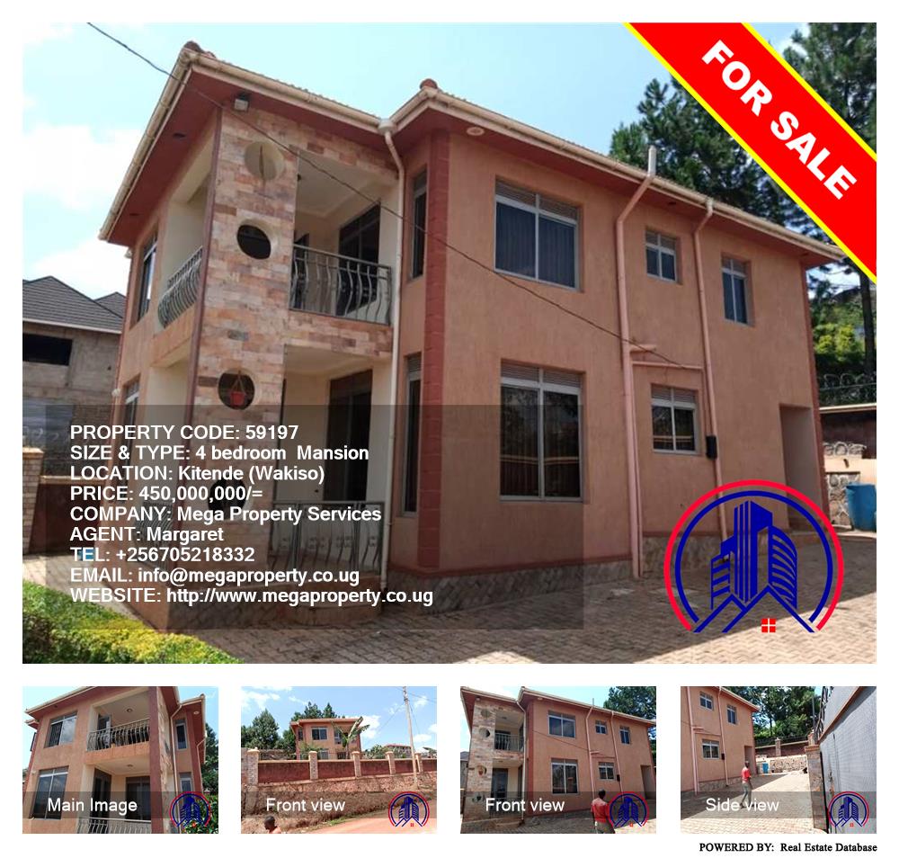 4 bedroom Mansion  for sale in Kitende Wakiso Uganda, code: 59197