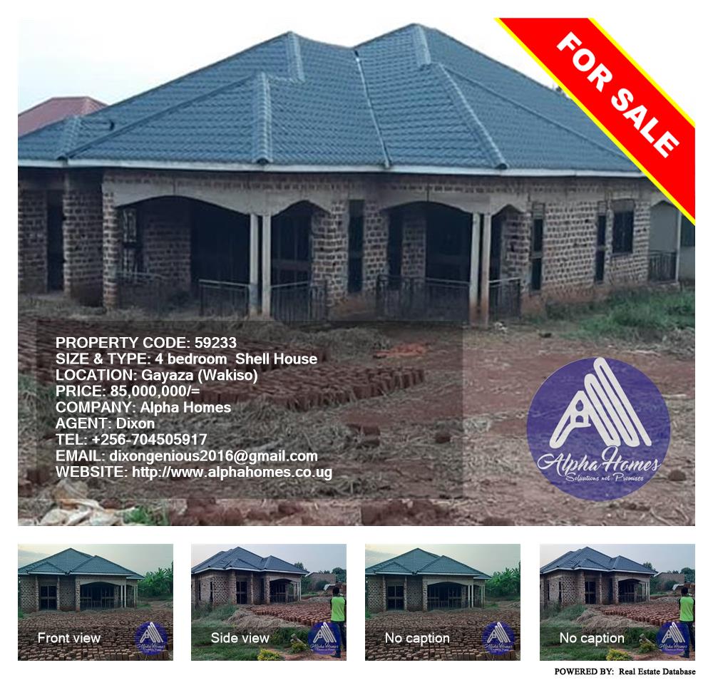4 bedroom Shell House  for sale in Gayaza Wakiso Uganda, code: 59233