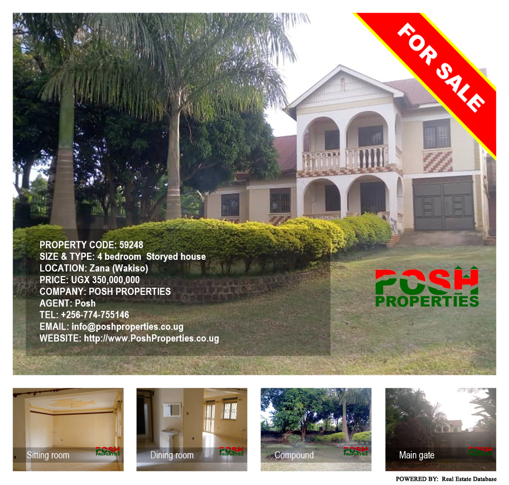 4 bedroom Storeyed house  for sale in Zana Wakiso Uganda, code: 59248