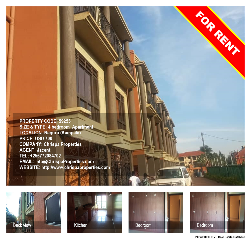 4 bedroom Apartment  for rent in Naguru Kampala Uganda, code: 59253