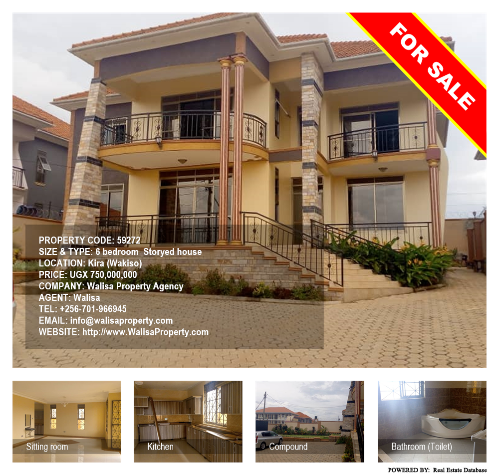 6 bedroom Storeyed house  for sale in Kira Wakiso Uganda, code: 59272
