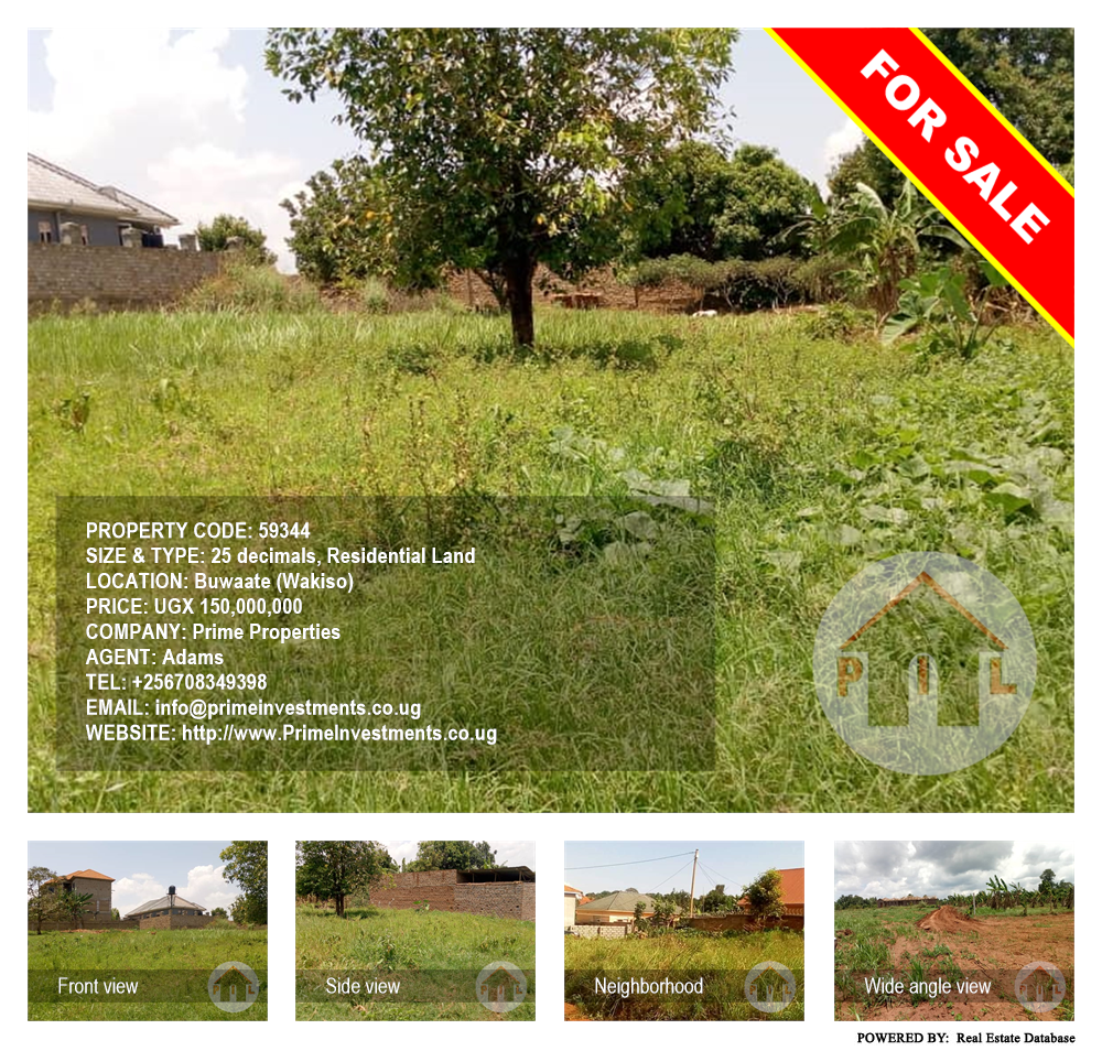 Residential Land  for sale in Buwaate Wakiso Uganda, code: 59344