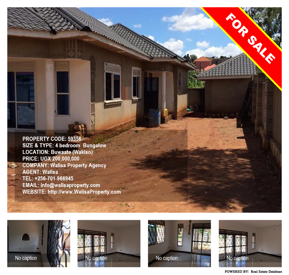 4 bedroom Bungalow  for sale in Buwaate Wakiso Uganda, code: 59356