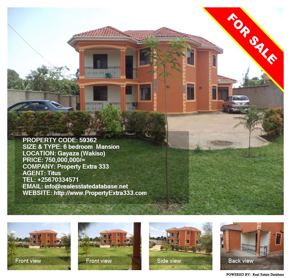 6 bedroom Mansion  for sale in Gayaza Wakiso Uganda, code: 59362