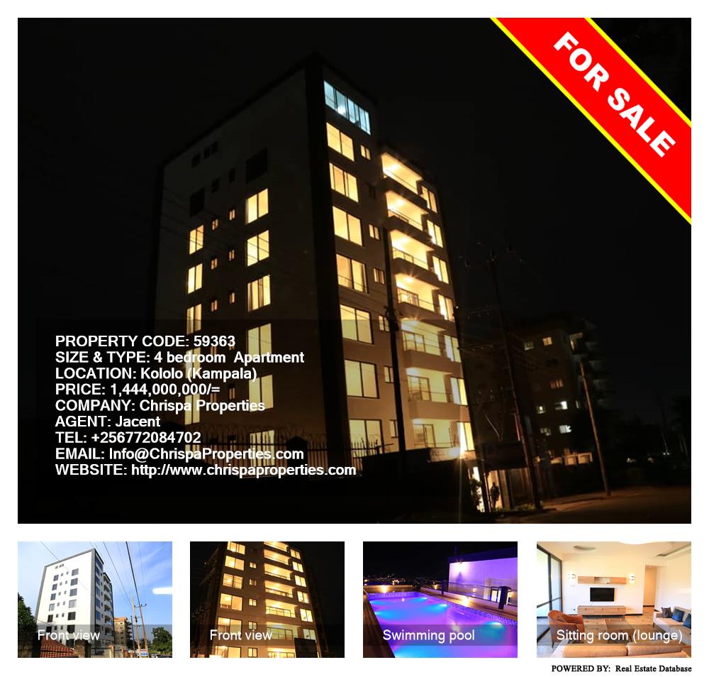 4 bedroom Apartment  for sale in Kololo Kampala Uganda, code: 59363