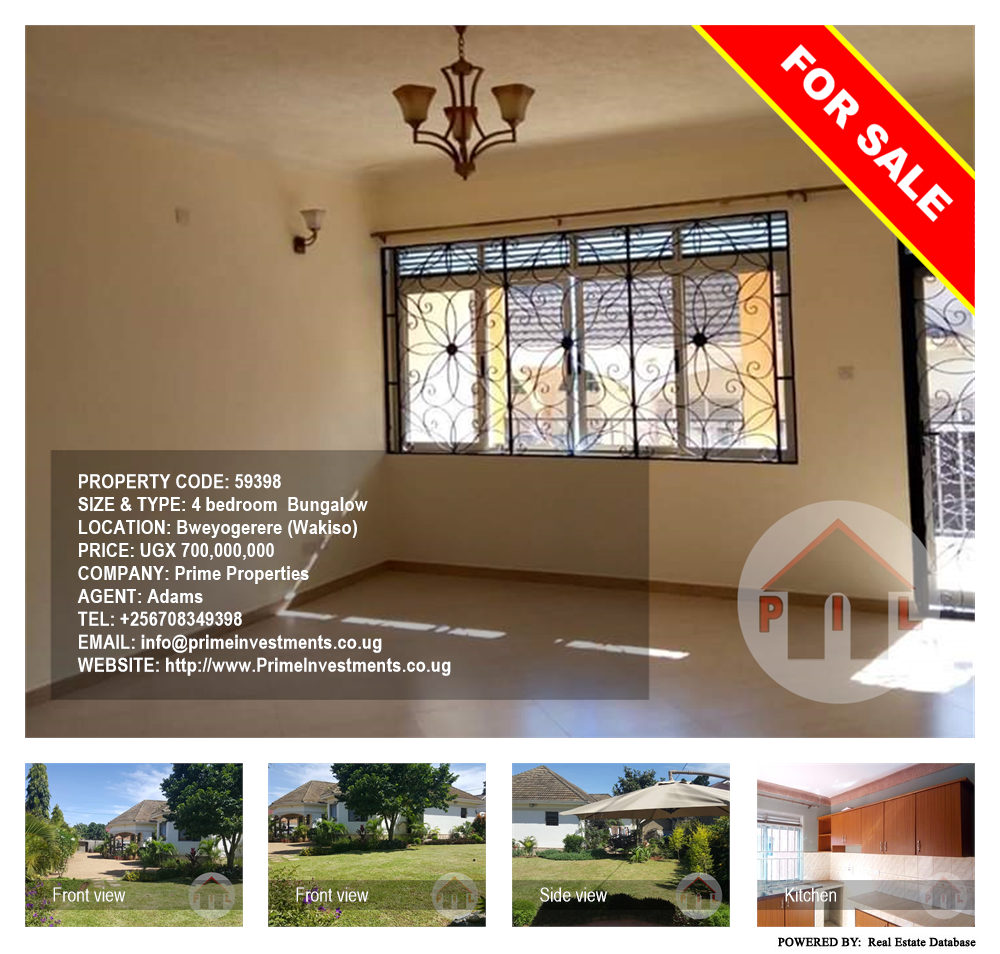 4 bedroom Bungalow  for sale in Bweyogerere Wakiso Uganda, code: 59398