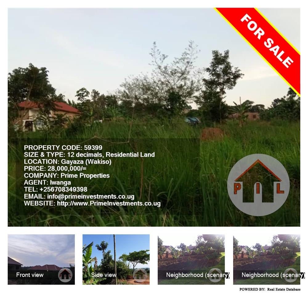 Residential Land  for sale in Gayaza Wakiso Uganda, code: 59399