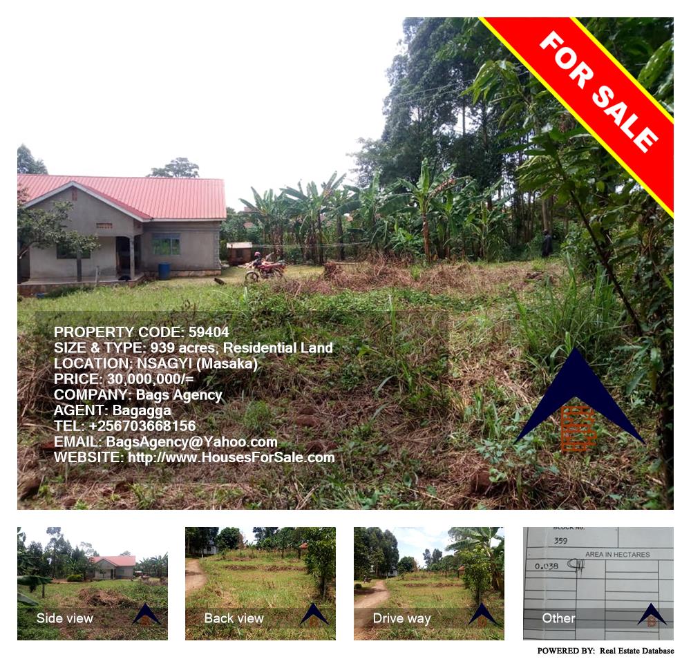 Residential Land  for sale in Nsangi Masaka Uganda, code: 59404