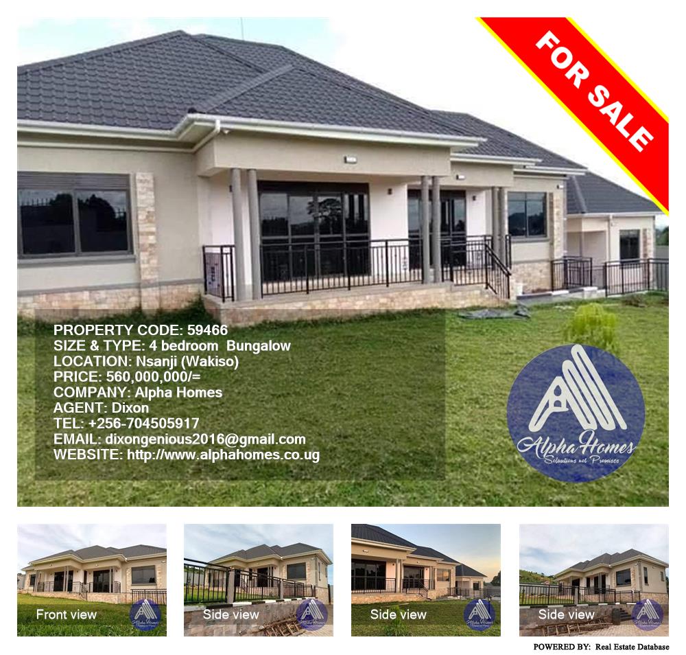 4 bedroom Bungalow  for sale in Nsangi Wakiso Uganda, code: 59466