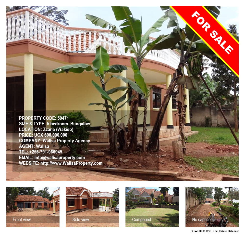 5 bedroom Bungalow  for sale in Zana Wakiso Uganda, code: 59471