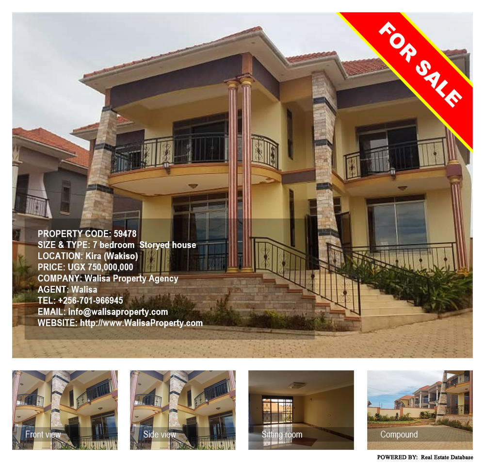 7 bedroom Storeyed house  for sale in Kira Wakiso Uganda, code: 59478