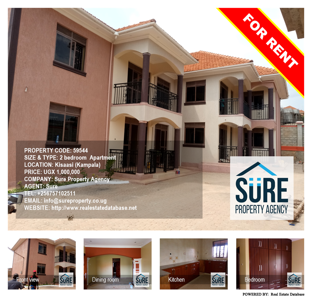 2 bedroom Apartment  for rent in Kisaasi Kampala Uganda, code: 59544