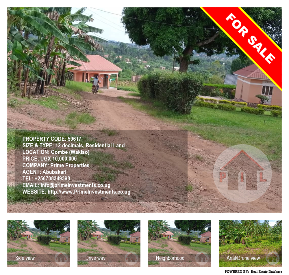 Residential Land  for sale in Gombe Wakiso Uganda, code: 59617