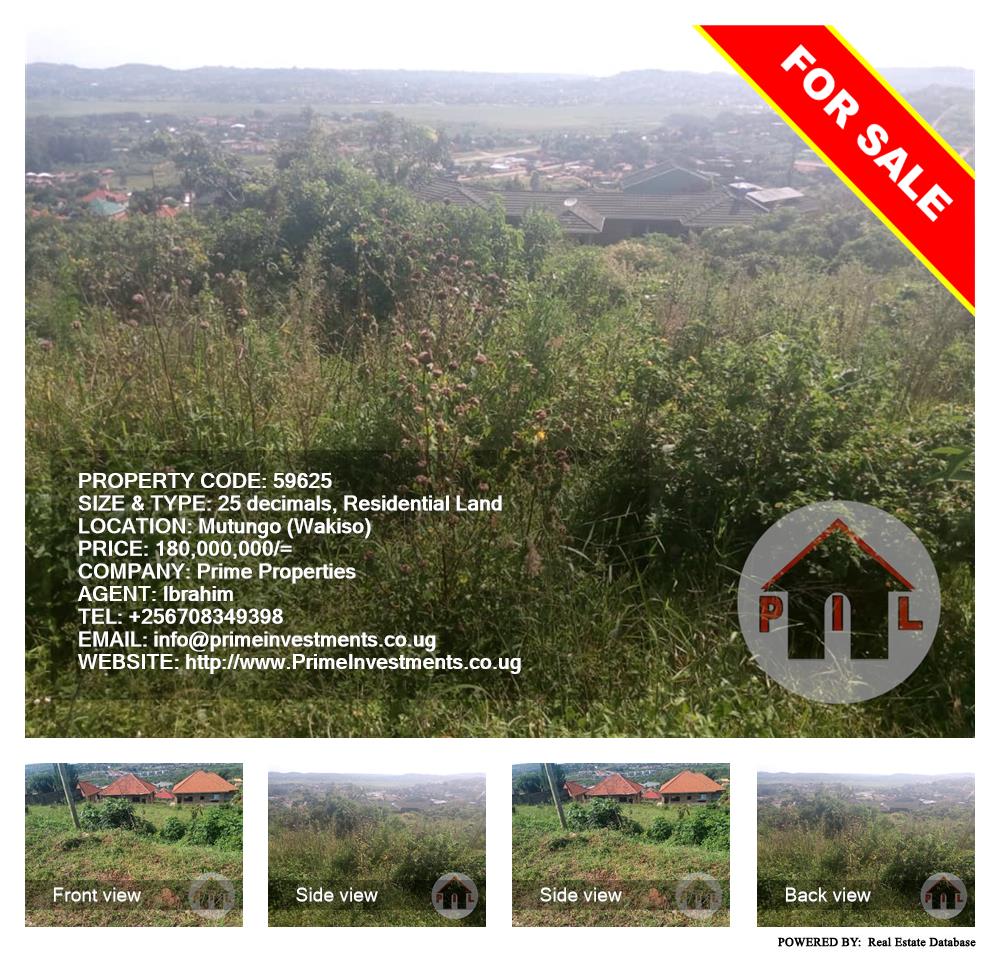 Residential Land  for sale in Mutungo Wakiso Uganda, code: 59625