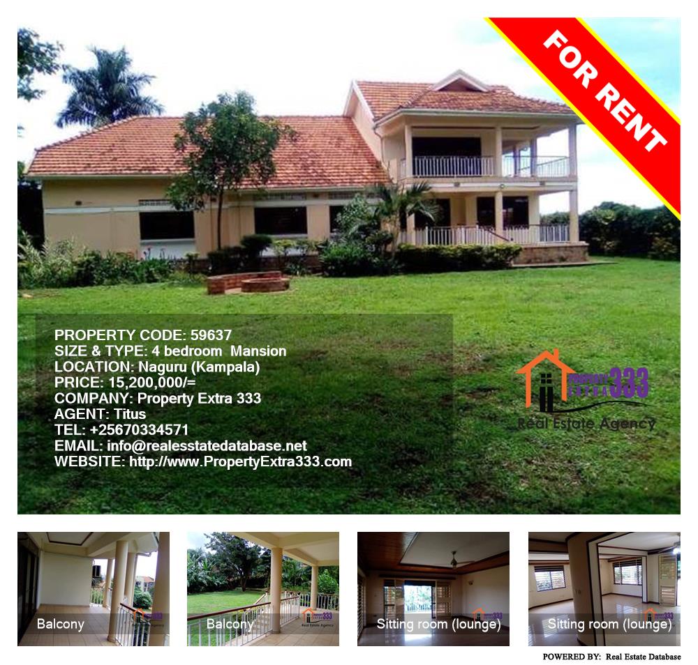 4 bedroom Mansion  for rent in Naguru Kampala Uganda, code: 59637