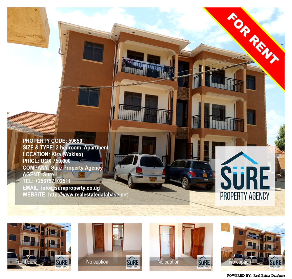 2 bedroom Apartment  for rent in Kira Wakiso Uganda, code: 59650