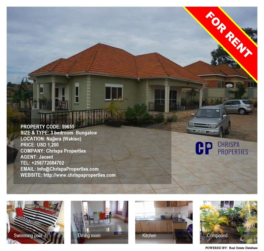 3 bedroom Bungalow  for rent in Najjera Wakiso Uganda, code: 59655