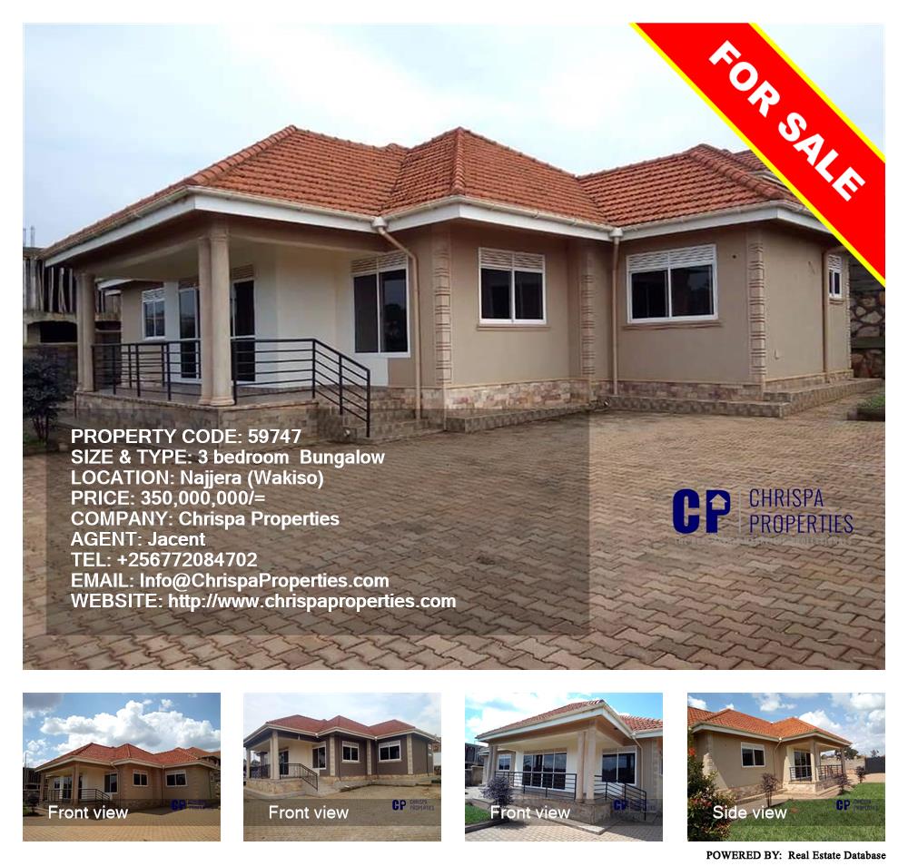 3 bedroom Bungalow  for sale in Najjera Wakiso Uganda, code: 59747