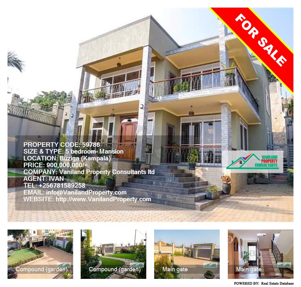5 bedroom Mansion  for sale in Buziga Kampala Uganda, code: 59786