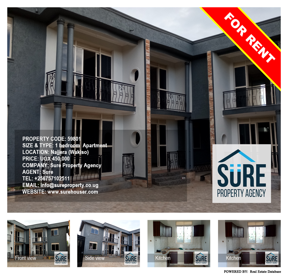 1 bedroom Apartment  for rent in Najjera Wakiso Uganda, code: 59801