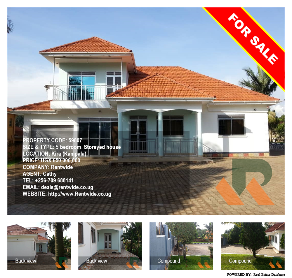 5 bedroom Storeyed house  for sale in Kira Kampala Uganda, code: 59807