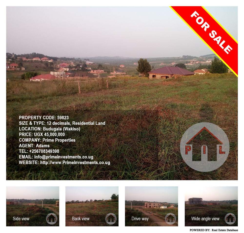 Residential Land  for sale in Buddugala Wakiso Uganda, code: 59823
