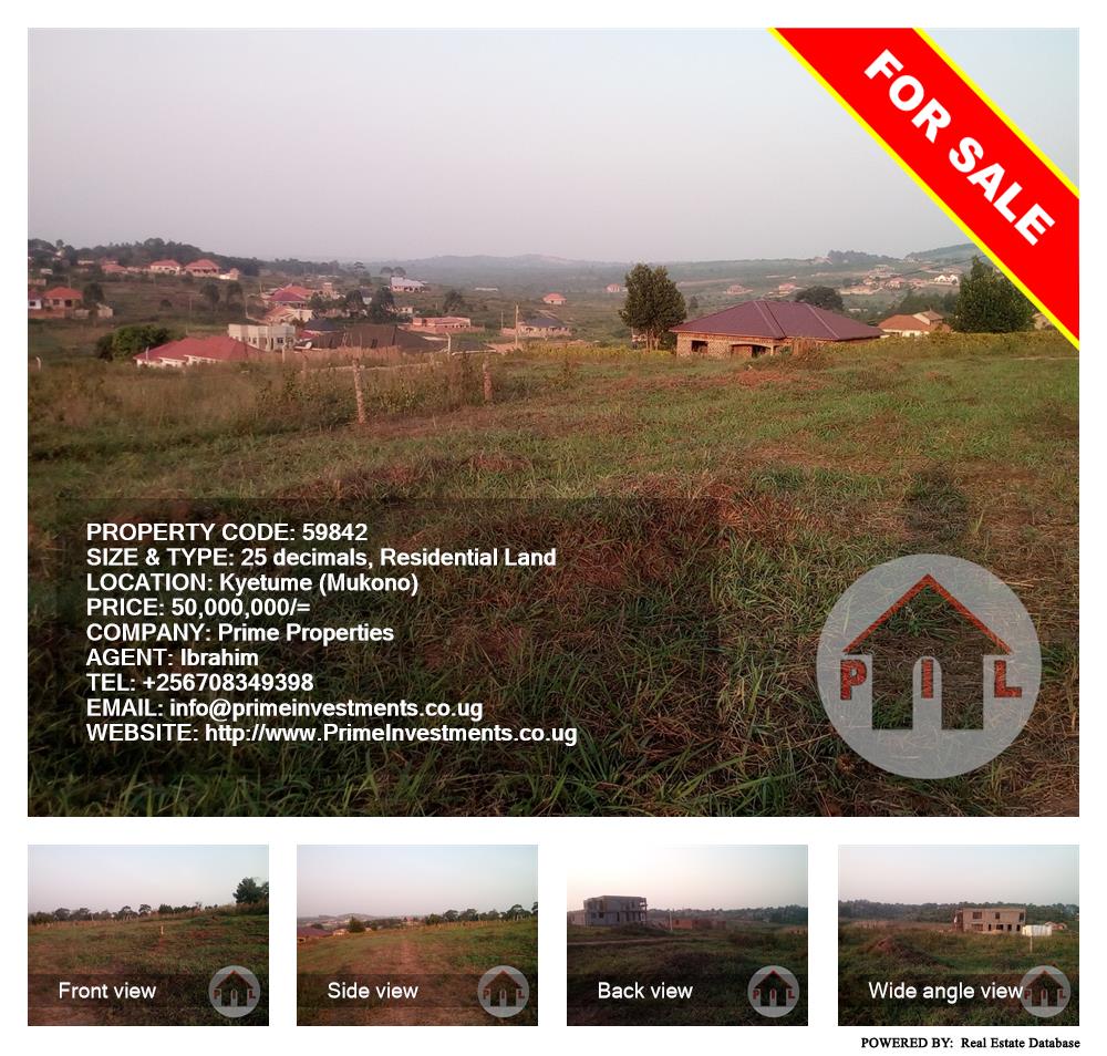 Residential Land  for sale in Kyetume Mukono Uganda, code: 59842
