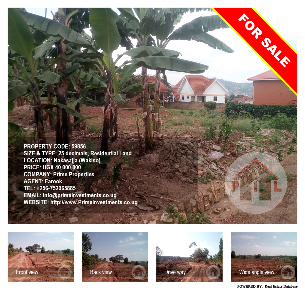 Residential Land  for sale in Nakassajja Wakiso Uganda, code: 59856