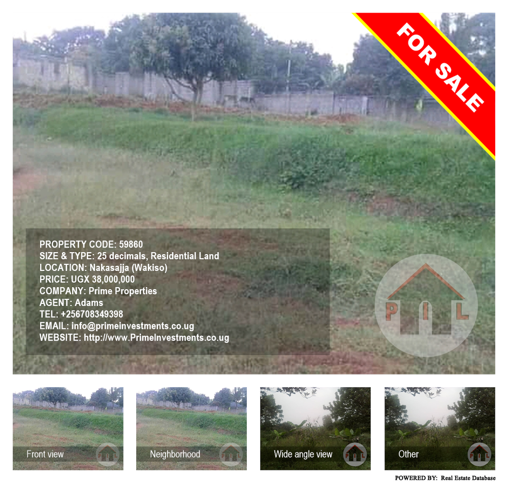Residential Land  for sale in Nakassajja Wakiso Uganda, code: 59860