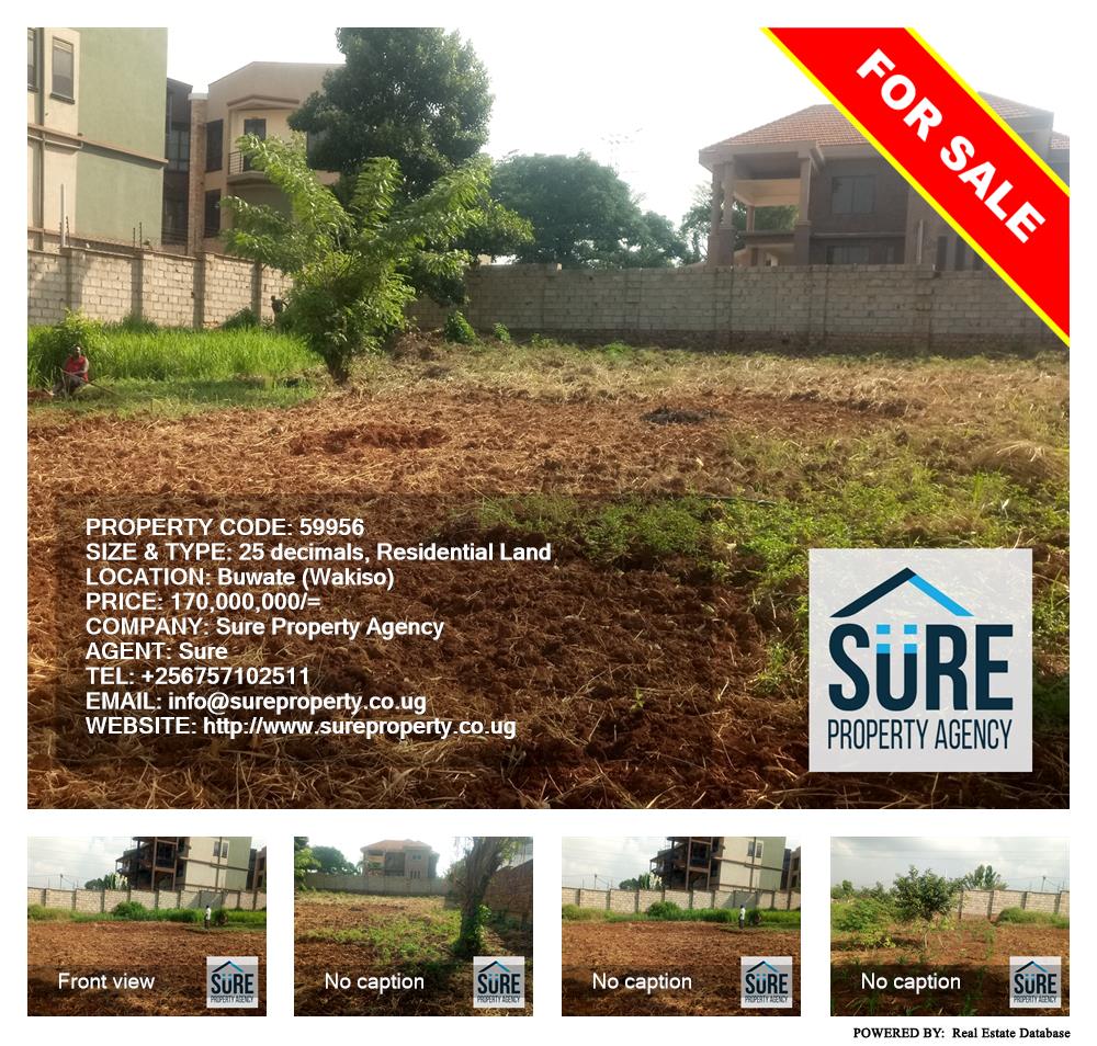 Residential Land  for sale in Buwaate Wakiso Uganda, code: 59956