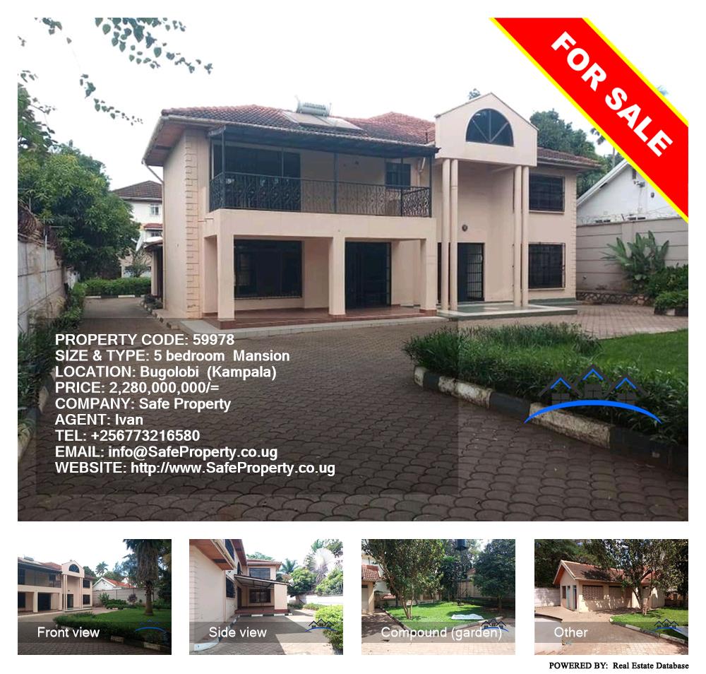 5 bedroom Mansion  for sale in Bugoloobi Kampala Uganda, code: 59978