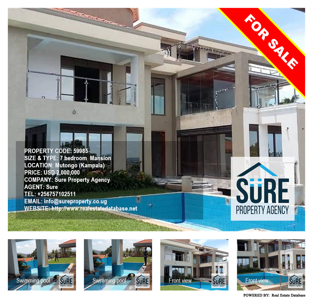 7 bedroom Mansion  for sale in Mutungo Kampala Uganda, code: 59985