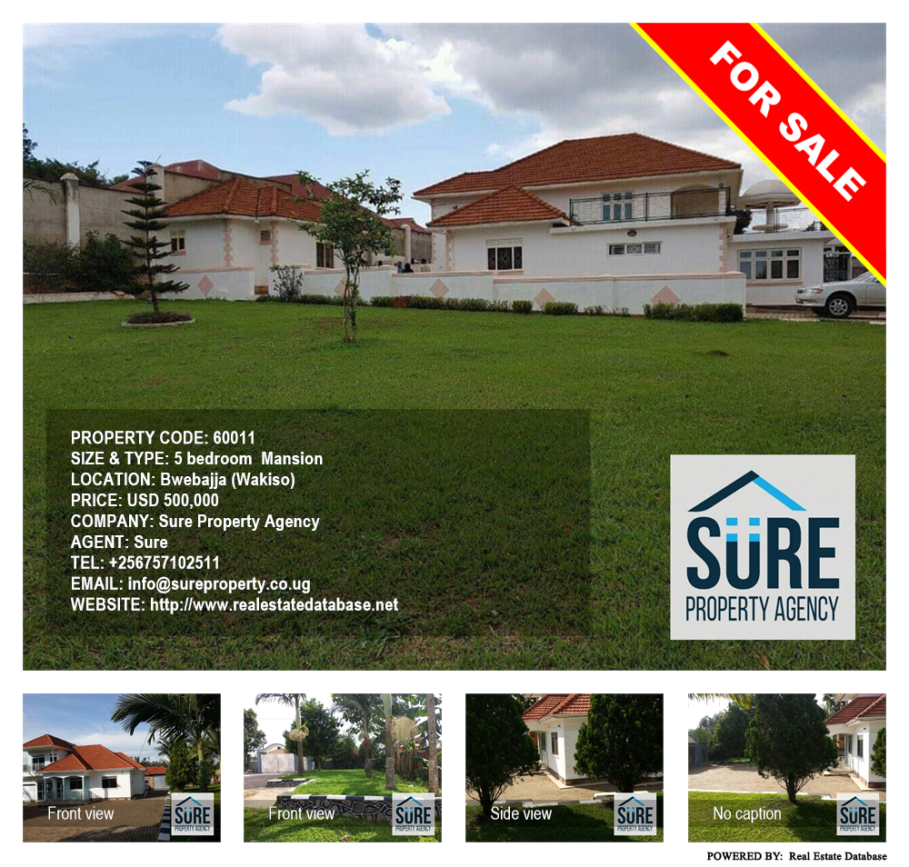 5 bedroom Mansion  for sale in Bwebajja Wakiso Uganda, code: 60011