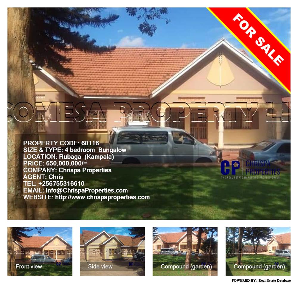 4 bedroom Bungalow  for sale in Rubaga Kampala Uganda, code: 60116