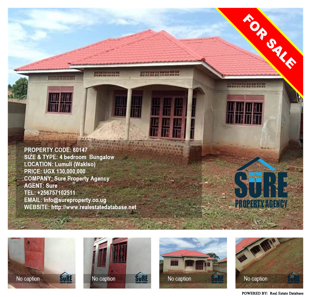 4 bedroom Bungalow  for sale in Lumuli Wakiso Uganda, code: 60147