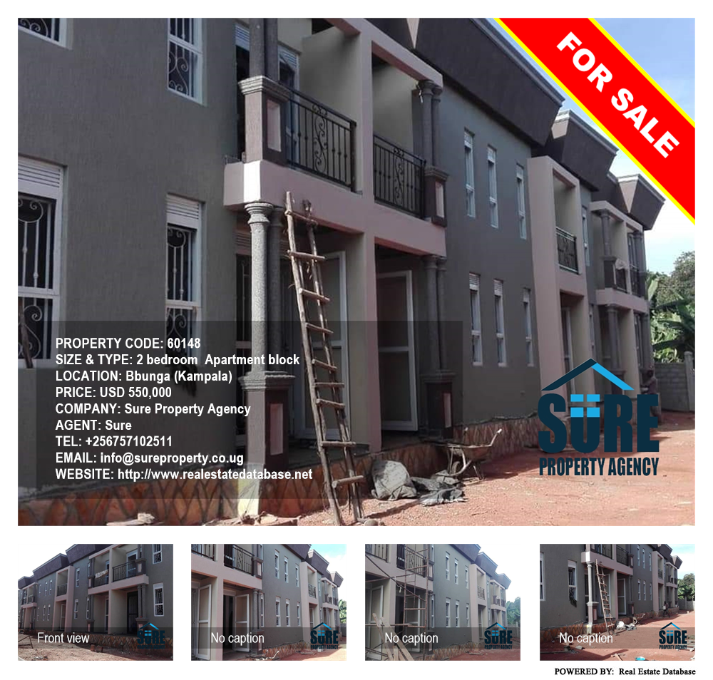 2 bedroom Apartment block  for sale in Bbunga Kampala Uganda, code: 60148