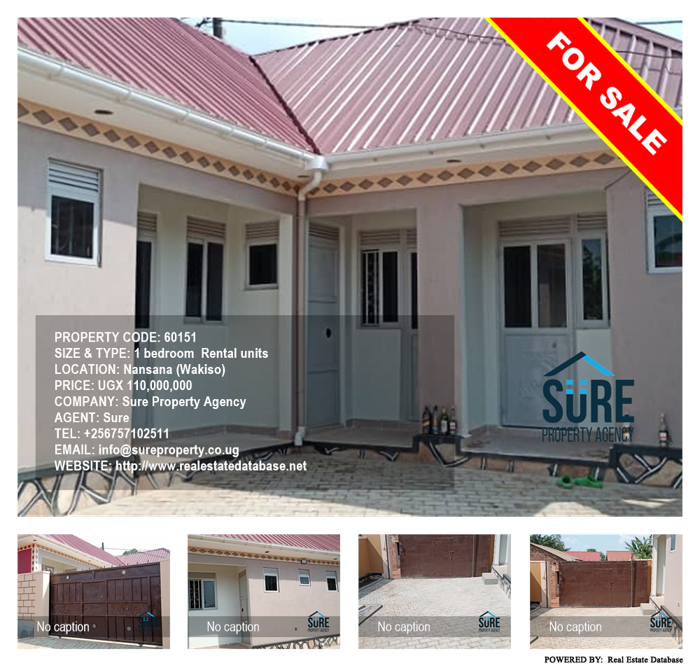 1 bedroom Rental units  for sale in Nansana Wakiso Uganda, code: 60151