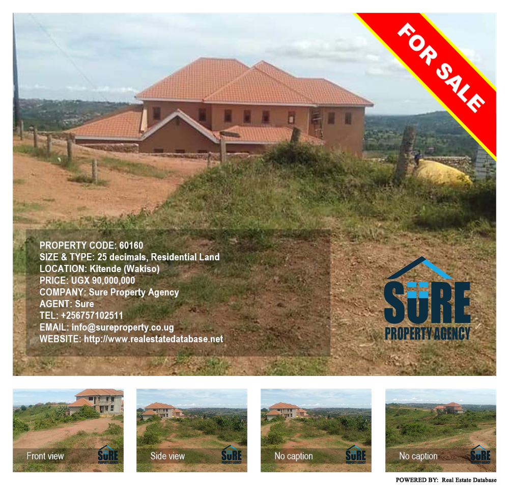 Residential Land  for sale in Kitende Wakiso Uganda, code: 60160