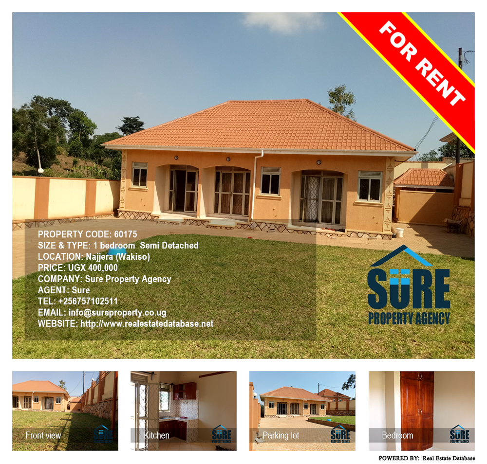1 bedroom Semi Detached  for rent in Najjera Wakiso Uganda, code: 60175