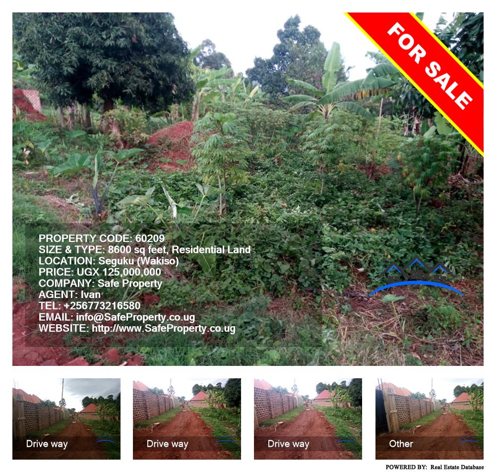 Residential Land  for sale in Seguku Wakiso Uganda, code: 60209