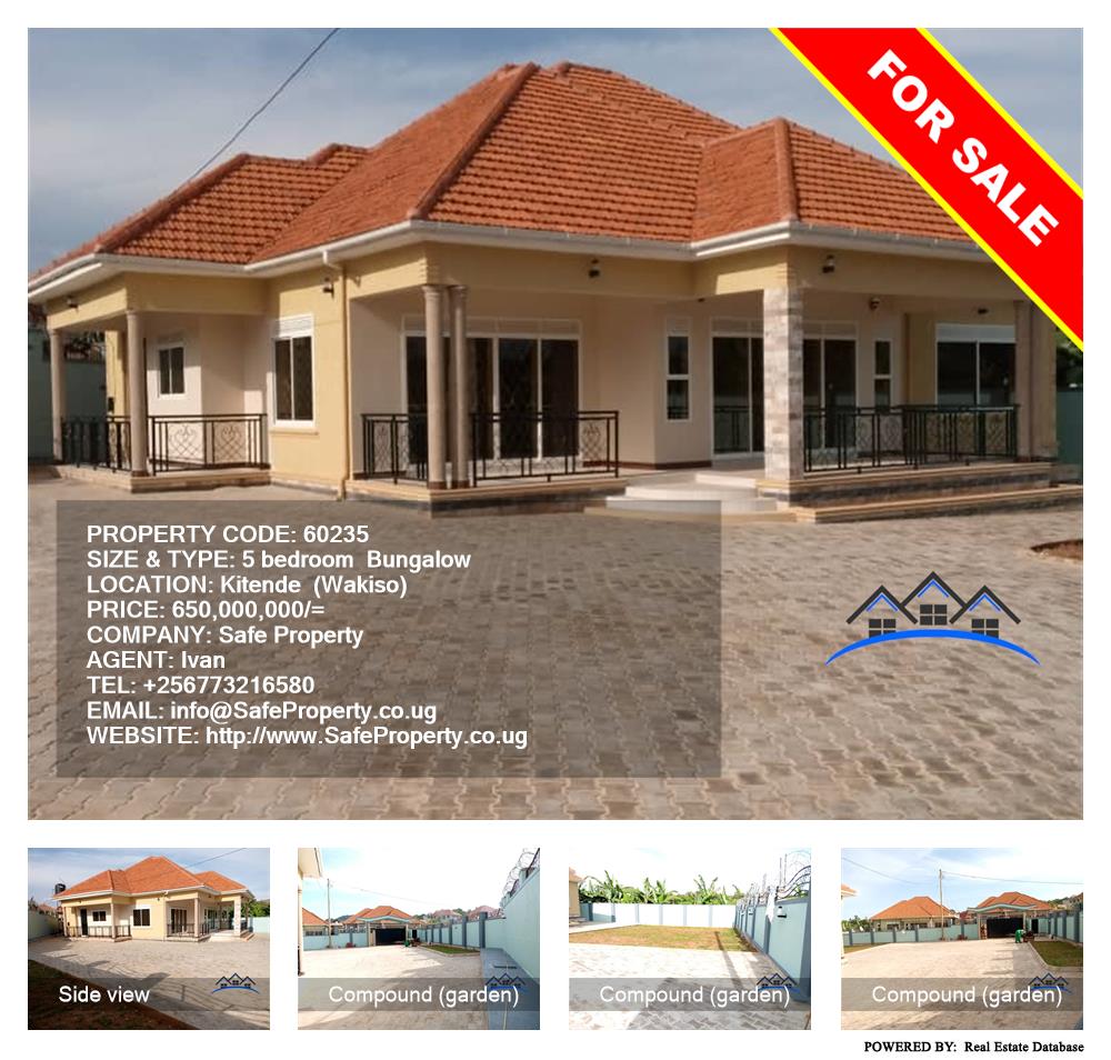 5 bedroom Bungalow  for sale in Kitende Wakiso Uganda, code: 60235