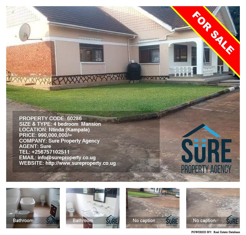 4 bedroom Mansion  for sale in Ntinda Kampala Uganda, code: 60286