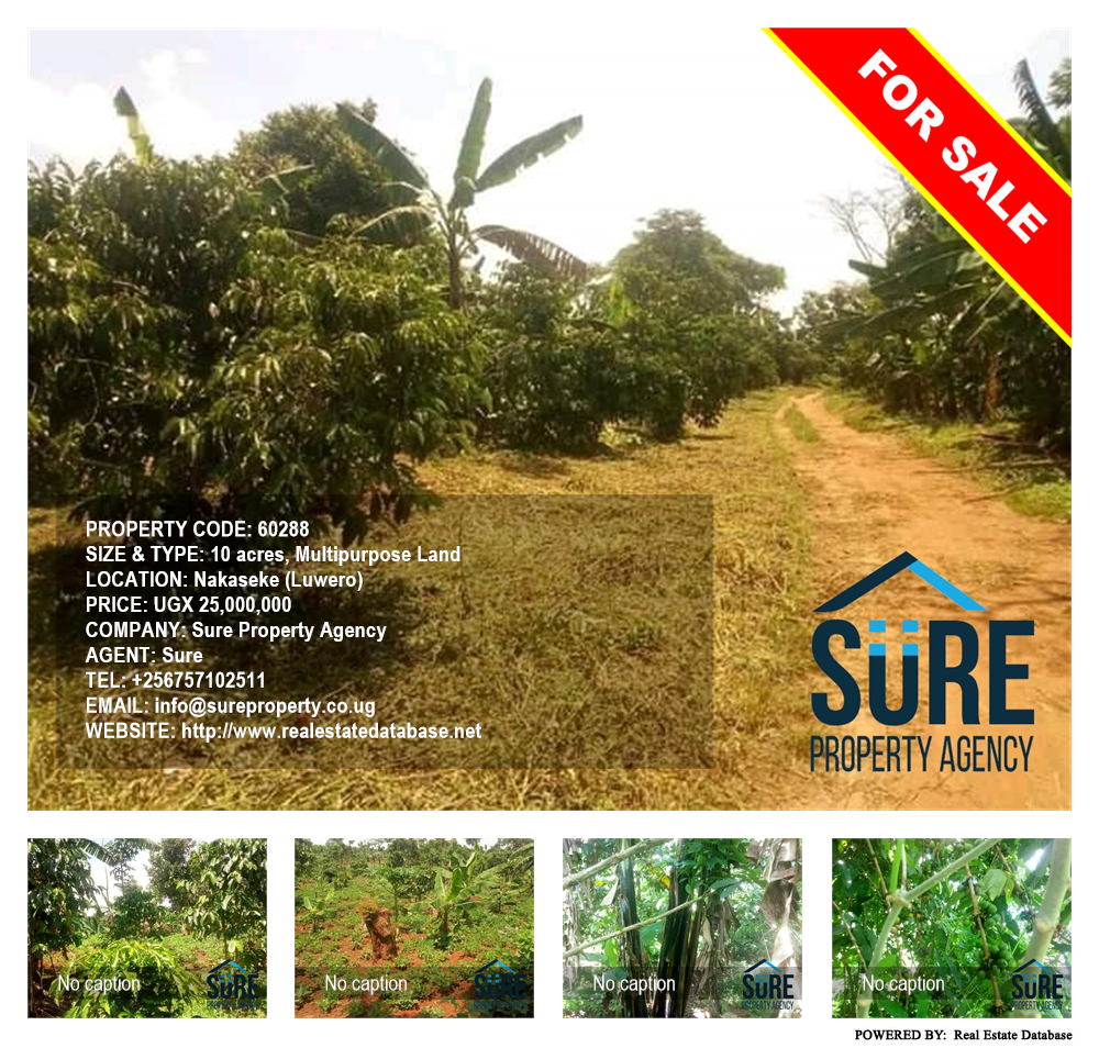 Multipurpose Land  for sale in Nakaseke Luweero Uganda, code: 60288