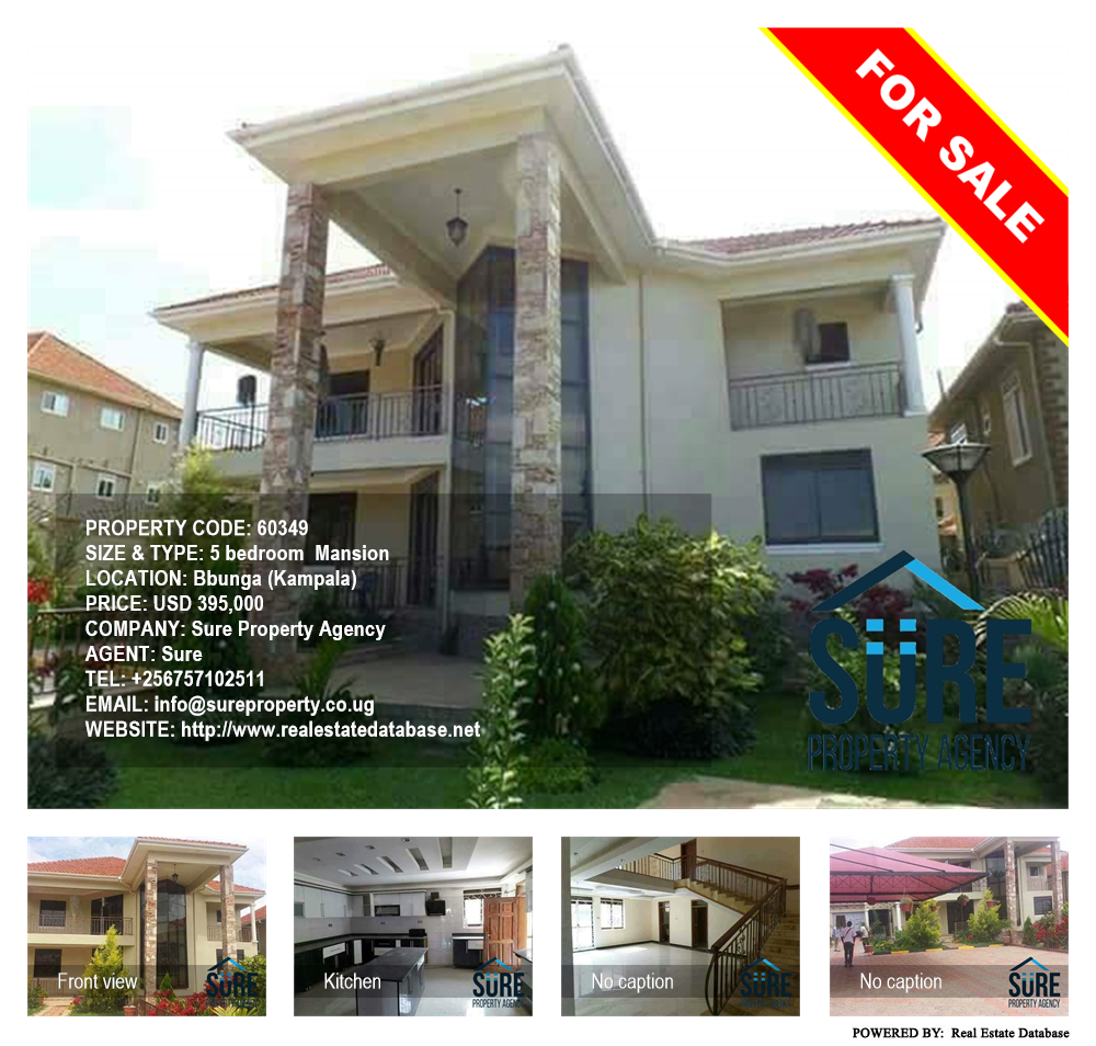 5 bedroom Mansion  for sale in Bbunga Kampala Uganda, code: 60349