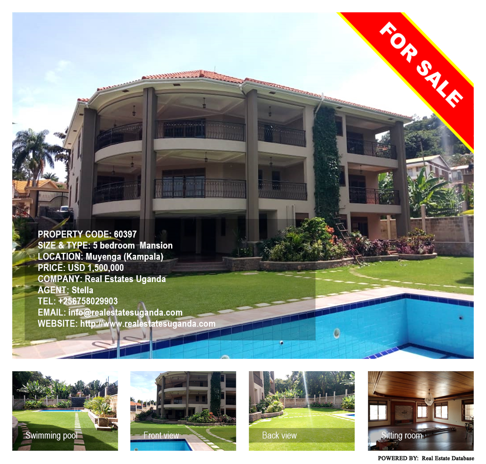 5 bedroom Mansion  for sale in Muyenga Kampala Uganda, code: 60397