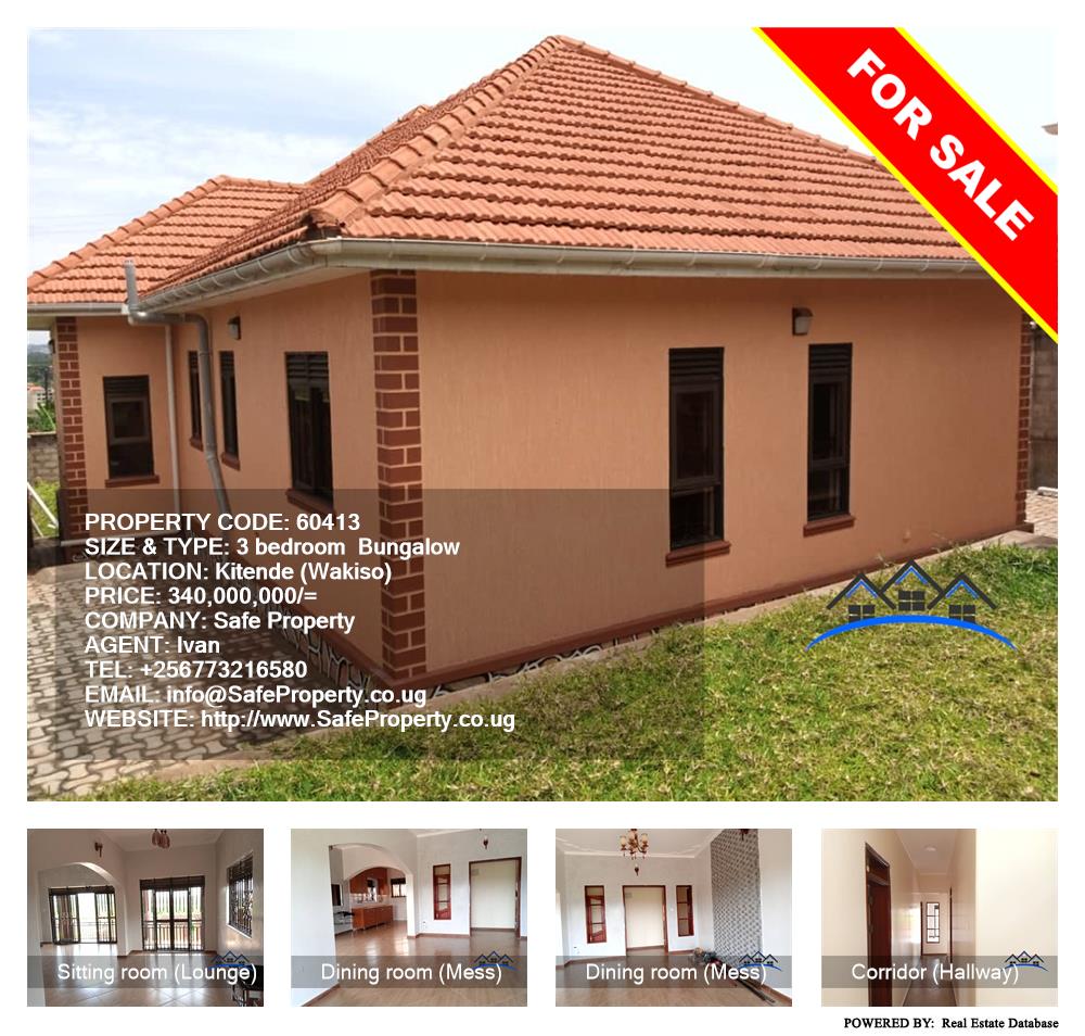 3 bedroom Bungalow  for sale in Kitende Wakiso Uganda, code: 60413